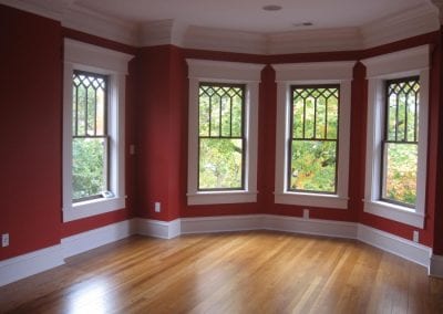 Old Town East - Wood Window with White Trim and Refinished Floors