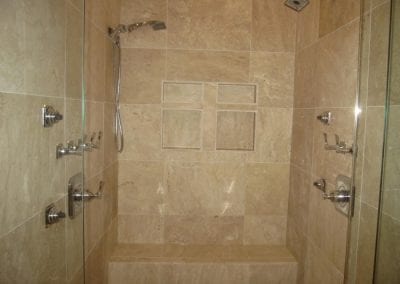 Old Town East - Master Shower with Bench and Dual Shower Controls