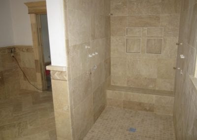 Old Town East - Master Shower with Bench and Dual Shower Controls