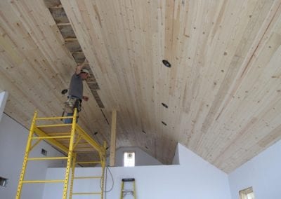 Buckeye Lake - Completing the Tongue and Groove Ceiling