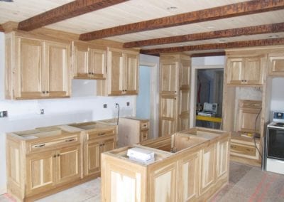 Powell - Hickory Cabinets with Tongue and Groove Ceiling and Beams