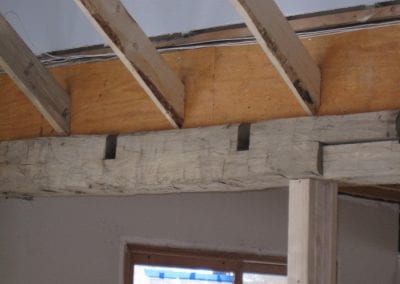 Powell - Added Support Beam Above Timber Beam and New Family Room Rafters