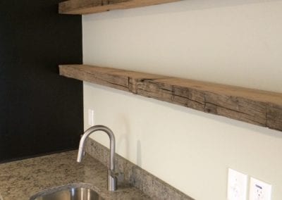 Westerville - Bar Area with Barn Timber Shelving