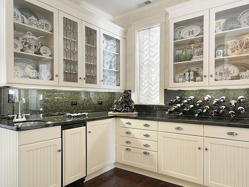 Add Glass Door Cabinets to Reflect Natural Light
